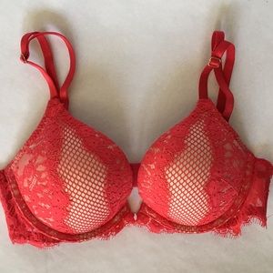 Red lace Victoria Secret bombshell bra